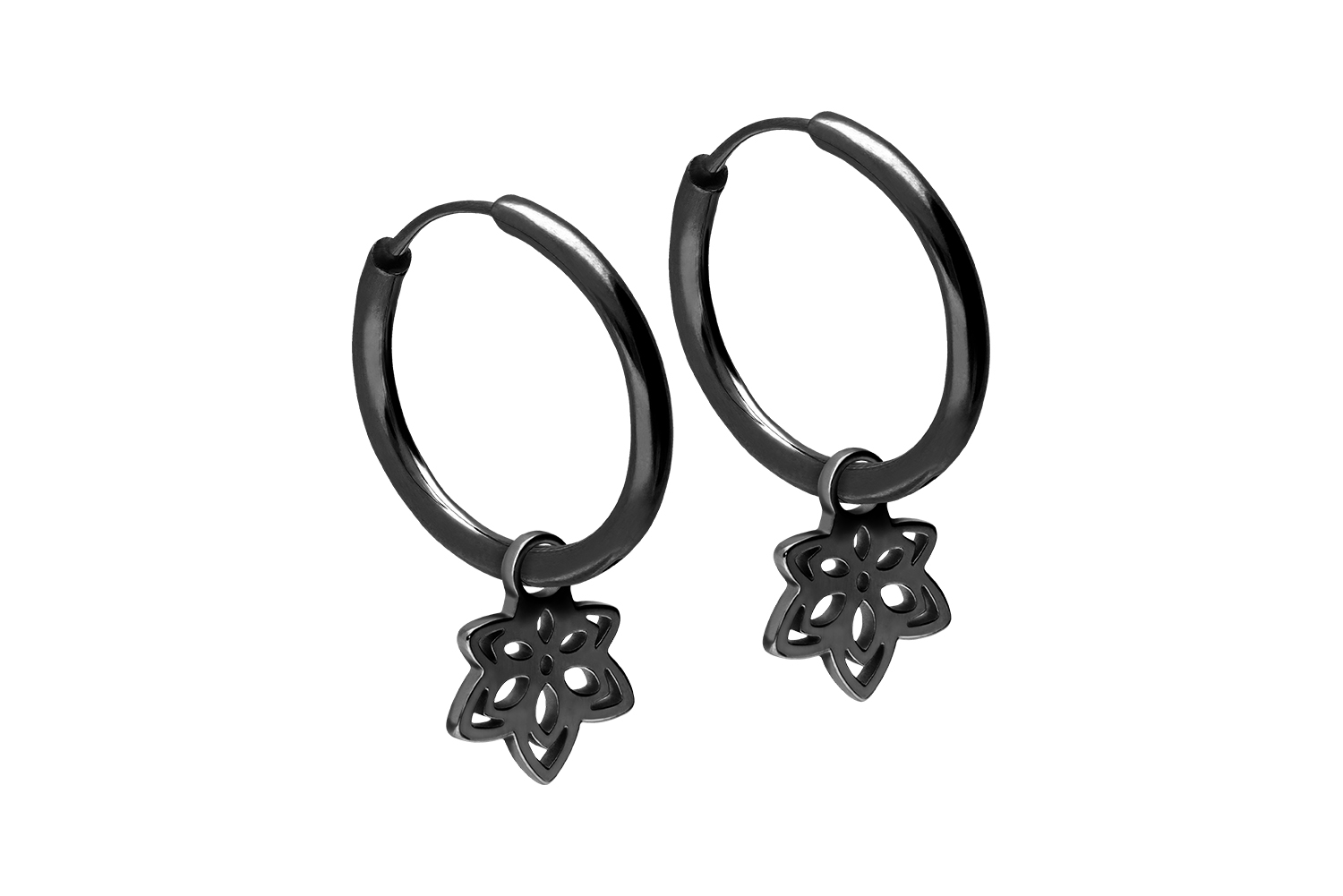 Chirurgenstahl Ohrclicker Creolen BLÜTE von Piercingline